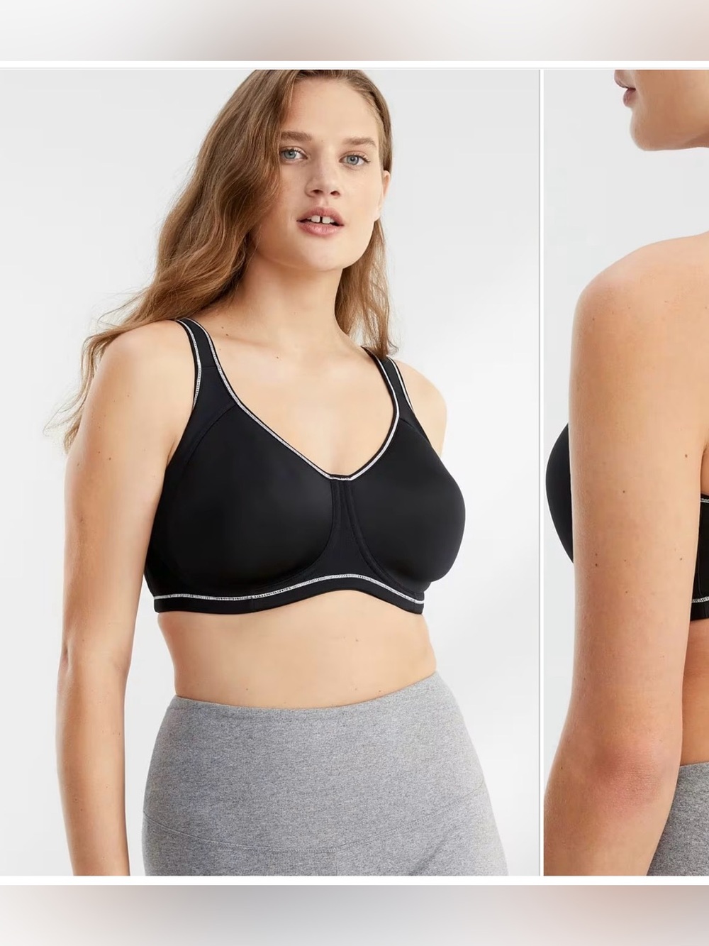 Freya High Impact Underwire Sports Storm Black Bra Size 28G